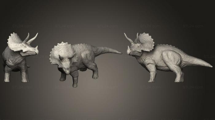 Animal figurines (Triceratops118, STKJ_1583) 3D models for cnc